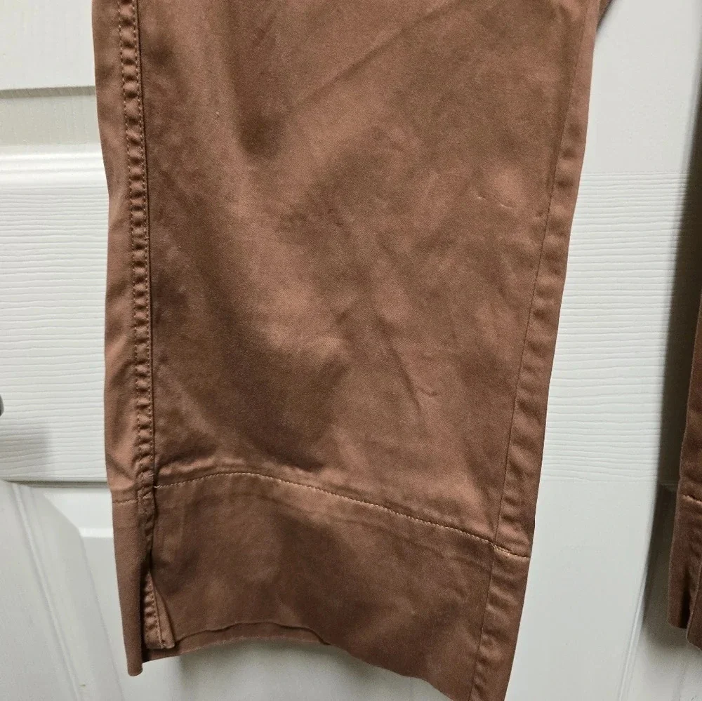 Madewell Women’s Cotton Wide Leg Crop Pants  Rustic Brown Sz25 - Picture 4 of 10